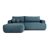 Iš boucle sulankstoma kampinė sofa mėlynos spalvos (su kairiuoju kampu) Quinoa – Bonami Selection