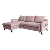 Rausvos spalvos sofa-lova Miuform Charming Charlie, kairysis kampas