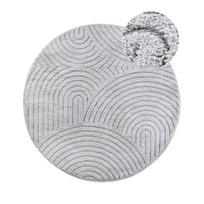 Apvalios formos kilimas šviesiai pilkos spalvos ø 200 cm Panglao New York Light Grey – Elle Decoration