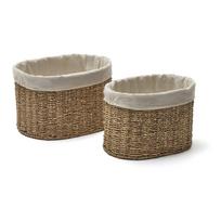 Iš jūržolės krepšiai 2 vnt. 35x25x25 cm Tossa – Kave Home