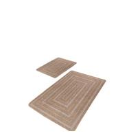 Vonios kilimėliai rudos spalvos 2 vnt. 60x100 cm – Mila Home