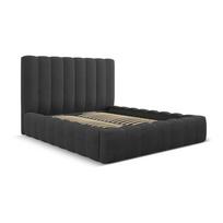 Dvigulė lova antracito spalvos audiniu dengta su sandėliavimo vieta su lovos grotelėmis 160x200 cm Kelp – Micadoni Home