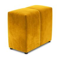 Geltonos spalvos aksominis modulinės sofos porankis Rome Velvet - Cosmopolitan Design
