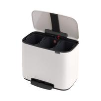 Iš plieno šiukšliadėžė baltos spalvos rūšiavimui/su pedalu 33 l Bo – Brabantia