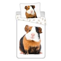 Baltos spalvos iš medvilnės viengulė vaikiška patalynė 140x200 cm Guinea Pig – Jerry Fabrics