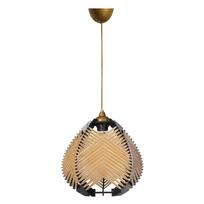 Kabantis šviestuvas juodos spalvos/smėlio spalvos ø 25 cm su tekstiliniu gaubtu – Opviq lights