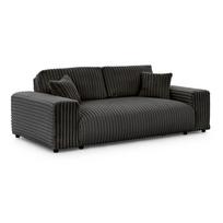 Tamsiai pilkos spalvos iš kordinio velveto sofa 213 cm Justin – Ropez