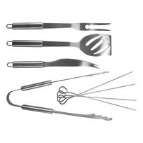 8 grilio įrankių rinkinys ir dėklas "Orion Grill", 34,5 cm ilgio