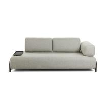 Smėlio ir pilkos spalvos sofa su nedideliu padėklu Kave Home Compo