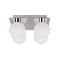 Sidabrinės spalvos lubinis šviestuvas su stikliniu gaubtu 25x25 cm Oden - Candellux Lighting
