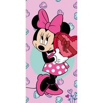 Vaikiškas rankšluostis iš frote audinio rožinės spalvos 70x140 cm Minnie – Jerry Fabrics