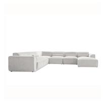 Kampinė sofa kreminės spalvos (su kairiuoju kampu/„U“ formos) Flex Felix – Miuform