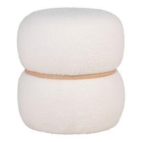 Pufas baltos spalvos iš boucle Milford – House Nordic