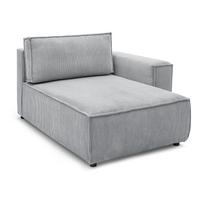 Modulinė sofa šviesiai pilkos spalvos iš kordinio velveto (su dešiniuoju kampu) Nihad modular – Bobochic Paris