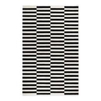 Apverčiamas/rankų darbo iš vilnos kilimas juodos ir baltos spalvos 200x300 cm Donna – Hanse Home