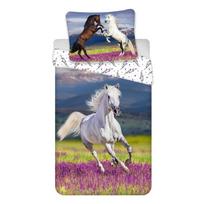 Iš medvilnės viengulė vaikiška patalynė 140x200 cm Horse "Meadow" – Jerry Fabrics