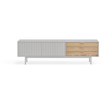 TV spintelė pilkos spalvos/natūralios spalvos iš ąžuolo 180x52 cm Sierra – Teulat