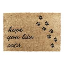 Iš kokoso pluošto grindų kilimėlis 40x60 cm Hope You Like Cats – Artsy Doormats