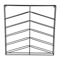 Sieninė juodos spalvos iš metalo vyno lentyna butelių skaičius 10 67x66x7,5 cm Cuadro – PT LIVING