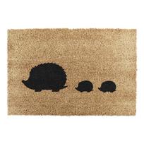 Iš kokoso pluošto grindų kilimėlis 40x60 cm Hedgehog Family – Artsy Doormats