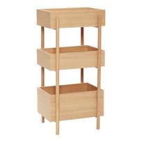 Iš ąžuolo masyvo konsolinis staliukas natūralios spalvos 34x43 cm Stack – Hübsch