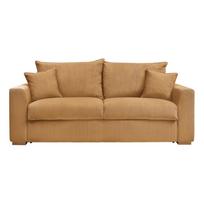 Iš kordinio velveto sulankstoma sofa garstyčių spalvos 225 cm Augustin – Bobochic Paris