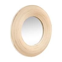 Sieninis veidrodis su bambukiniu rėmu ø 60 cm Blush – Hübsch