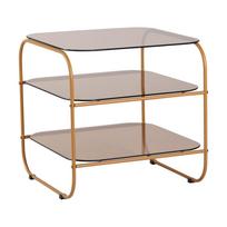 Šoninis stalas su stikliniu stalviršiu 41x41 cm Echo – Hübsch