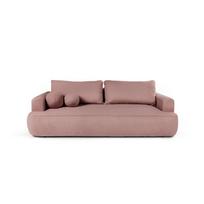 Iš boucle sulankstoma sofa šviesiai rožinės spalvos 247 cm Quinoa – Bonami Selection
