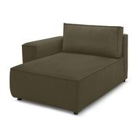 Modulinė sofa šviesiai žalios spalvos iš kordinio velveto (su kairiuoju kampu) Nihad modular – Bobochic Paris