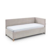 Smėlio spalvos kampinė iš audinio vaikiška lova be grotelių 90x200 cm Cool – Meise Möbel