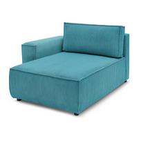 Modulinė sofa mėlynos spalvos iš kordinio velveto (su kairiuoju kampu) Nihad modular – Bobochic Paris