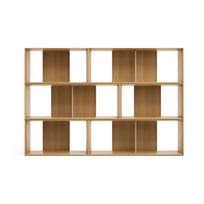 Modulinės lentynos natūralios spalvos iš ąžuolo 6 vnt. 168x114 cm Litto – Kave Home