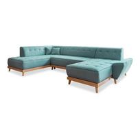 Sulankstoma kampinė sofa turkio spalvos (su kairiuoju kampu/„U“ formos) Dazzling Daisy – Miuform