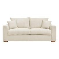 Iš kordinio velveto sulankstoma sofa kreminės spalvos 225 cm Augustin – Bobochic Paris