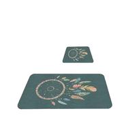 Vonios kilimėliai žalios spalvos 2 vnt. 60x100 cm – Mila Home