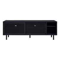 Iš metalo TV spintelė juodos spalvos 160x55x45 cm Veep – Unique Furniture