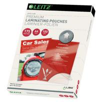 100 Leitz laminavimo kišenėlių rinkinys, A4, 175 mikronų