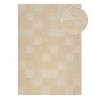 Smėlio spalvos vilnonis kilimas 290x200 cm Checkerboard - Flair Rugs