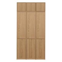 Modulinė knygų spinta natūralios spalvos iš ąžuolo 120x243 cm Modulair – vtwonen