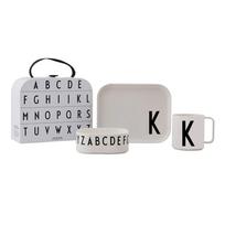3 dalių vaikiškas valgomojo komplektas su dėklu Design Letters Classics K