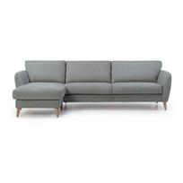 Šviesiai pilka kampinė sofa Scandic Paris, kairysis kampas, 278 cm