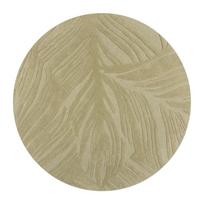 Žalias vilnonis apvalus kilimas ø 160 cm Lino Leaf - Flair Rugs
