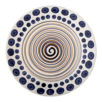Lėkštė baltos spalvos/tamsiai mėlynos spalvos iš akmens masės ø 27 cm Shama – Bloomingville