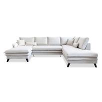 Šviesiai smėlio spalvos U formos sofa-lova Miuform Charming Charlie, dešinysis kampas