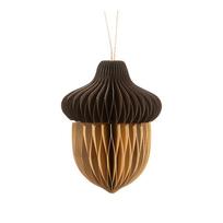 Iš popieriaus rankų darbo eglutės papuošimas 10 cm Honeycomb Acorn – Sass & Belle