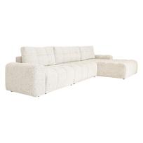 Kreminės spalvos sulankstoma/su sandėliavimo vieta modulinė kampinė sofa (su dešiniuoju kampu) Lulu – Miuform