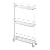 Iš metalo lentyna ant ratukų baltos spalvos 38x66 cm Tower – YAMAZAKI
