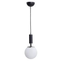 Kabantis šviestuvas baltos spalvos/juodos spalvos ø 15 cm su stiklo gaubtu Hector – Squid Lighting
