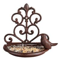 Ketaus pusapvalė paukščių lesyklėlė Esschert Design, plotis 18,3 cm